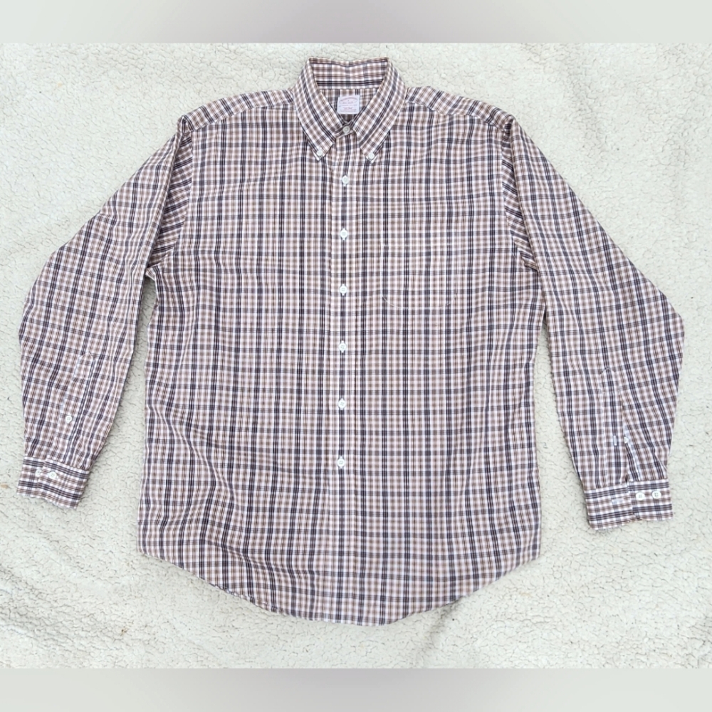 Brooks Brothers, mens long sleeve, button up shirt, size Large